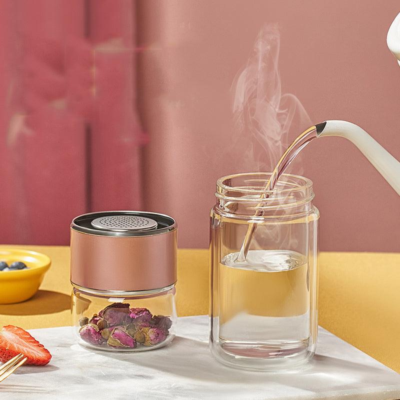 Portable Tea And Water Separation Double-Layer Glass - Trendha