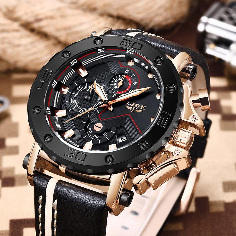Quartz Calendar Multifunctional Waterproof Watch Chronograph Table - Trendha