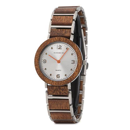 Quartz Wood Watch Waterproof Stainless Steel Casual Watch - Trendha