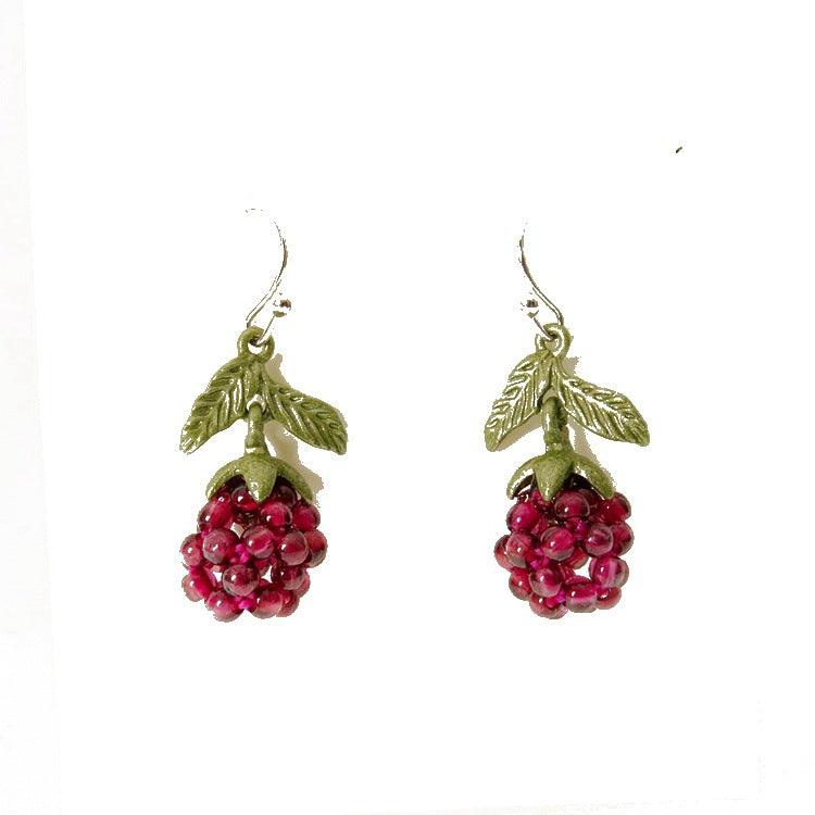 Raspberry Vintage Lacquer Earrings Garnet - Trendha