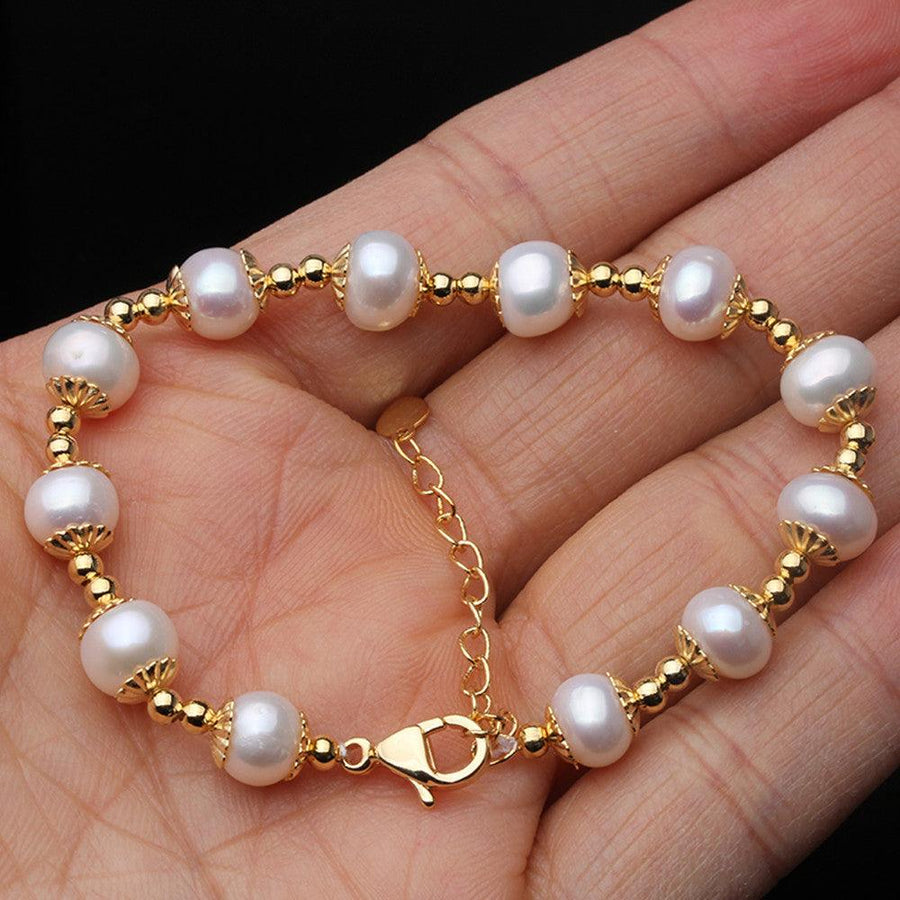 Real Freshwater Round Pearl Bracelet For Women Natural Pearl - Trendha