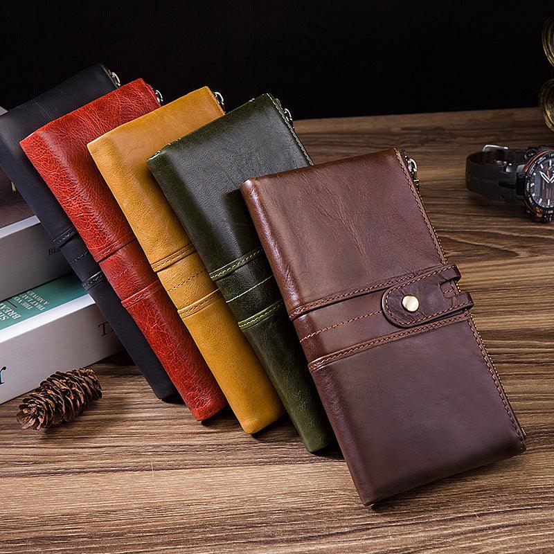 Really Multi-card Leather Men's Wallet Business Casual Long - Trendha
