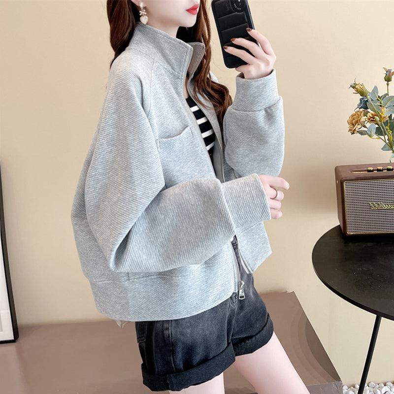 Relaxed Large Slouchy Casual Short Cardigan Top Trend - Trendha