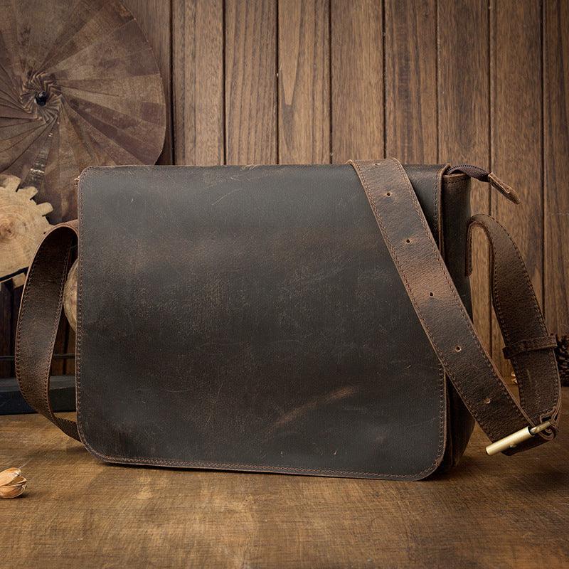 Retro Casual Men's Leather Shoulder Bag - Trendha