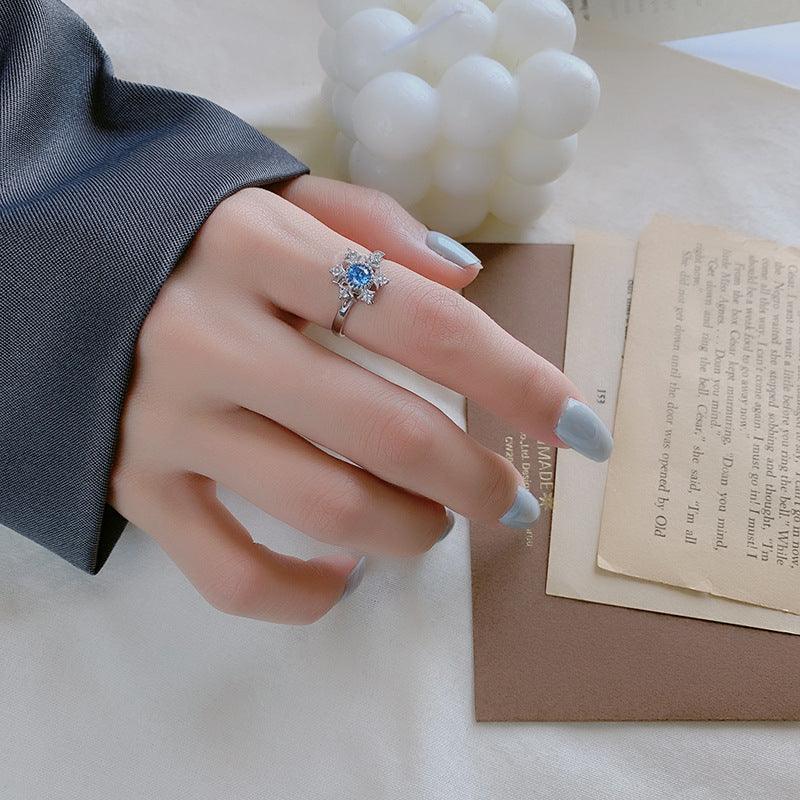 Retro Snowflake S925 Sterling Silver Ring