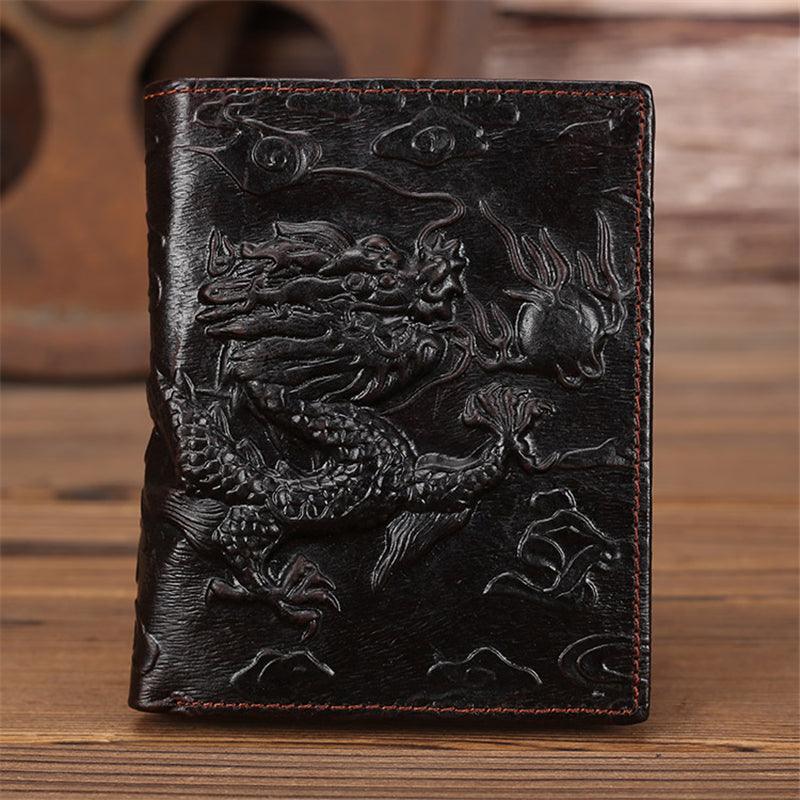 Retro Handmade Wallet Men's Wallet Short Chinese Limelight Layer Cowhide Women - Trendha