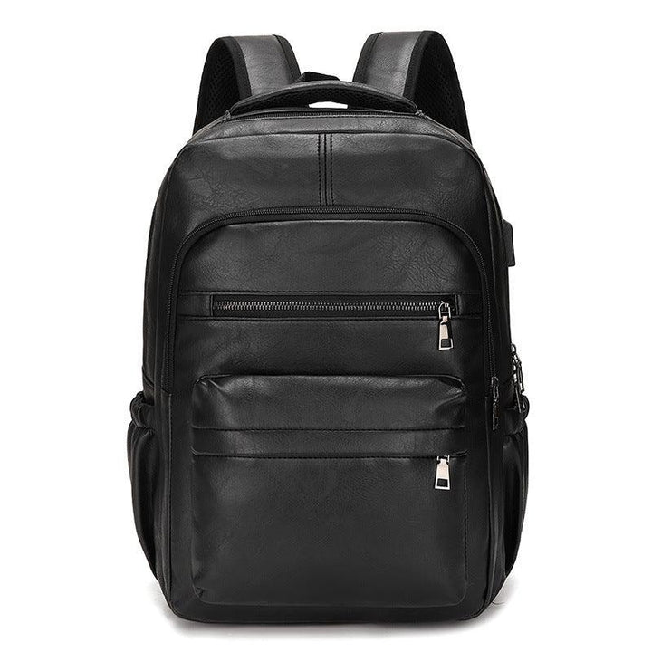 Retro Soft Leather Men's Backpack Fashion Business Travel Computer Bag - Trendha