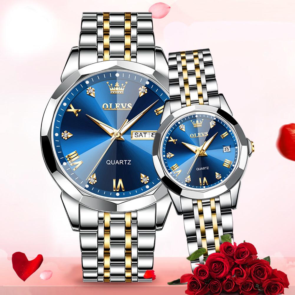 Roman Scale Double Calendar Quartz Watch Waterproof - Trendha