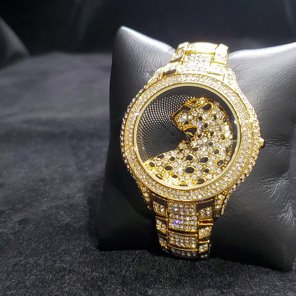 Leopard-Motif Decorative Quartz Watch