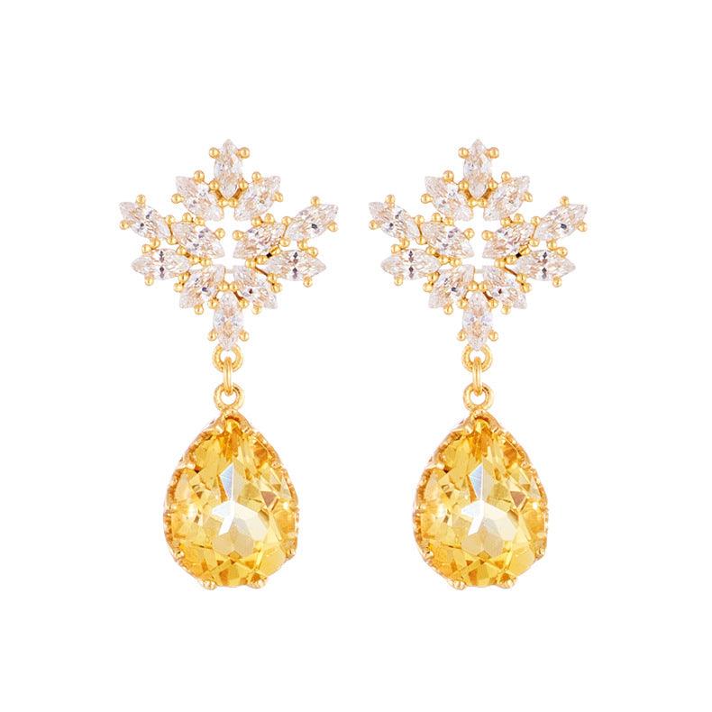 S925 14K Gold Plated New Female Earrings - Trendha