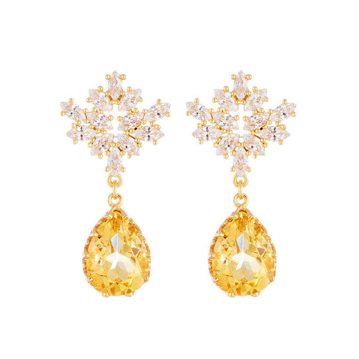 S925 14K Gold Plated New Female Earrings - Trendha