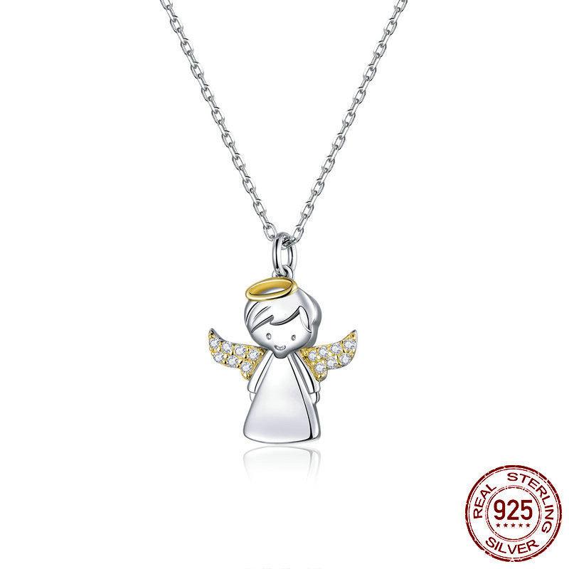 S925 Bi-color Electroplated Bee Necklace Simple - Trendha