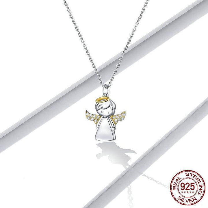 S925 Bi-color Electroplated Bee Necklace Simple - Trendha