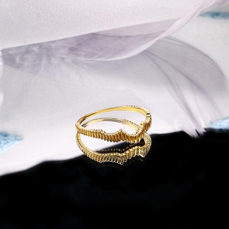 S925 Silver Ring Irregular Ring - Trendha