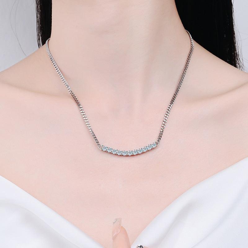 S925 Sterling Silver 2.2 Carat Sandwich Necklace - Trendha