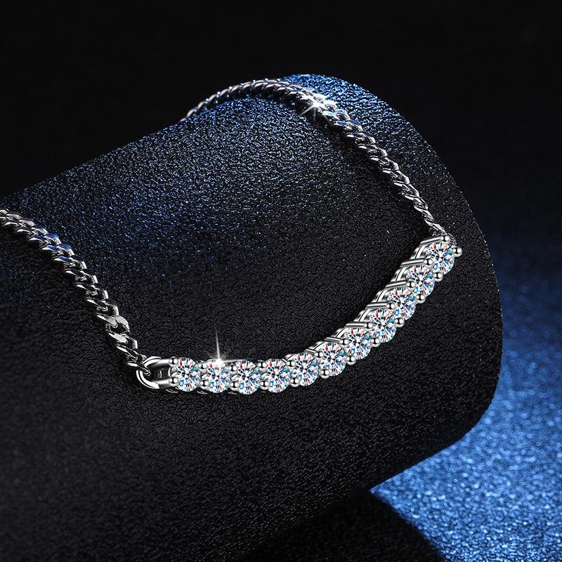 S925 Sterling Silver 2.2 Carat Sandwich Necklace - Trendha