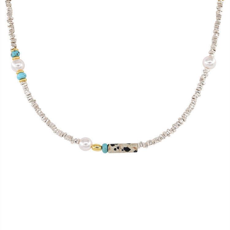 S925 Sterling Silver Broken Necklace Korean Style - Trendha