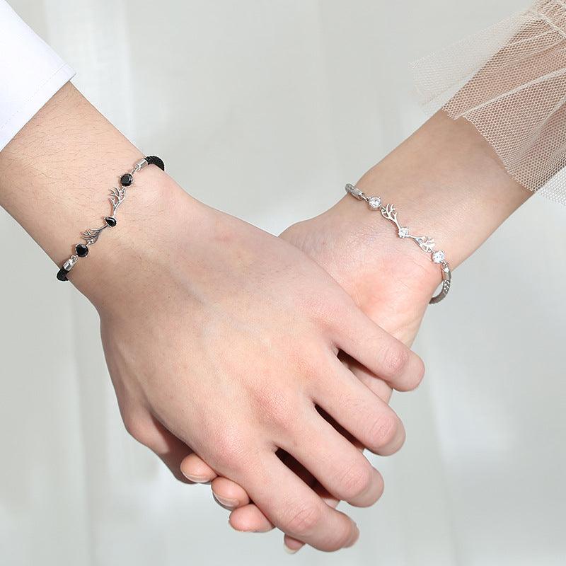 S925 Sterling Silver Deer Has Your Lovers Bracelet