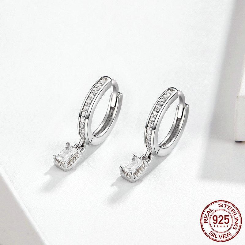 S925 Sterling Silver Fashion Zircon Earrings - Trendha