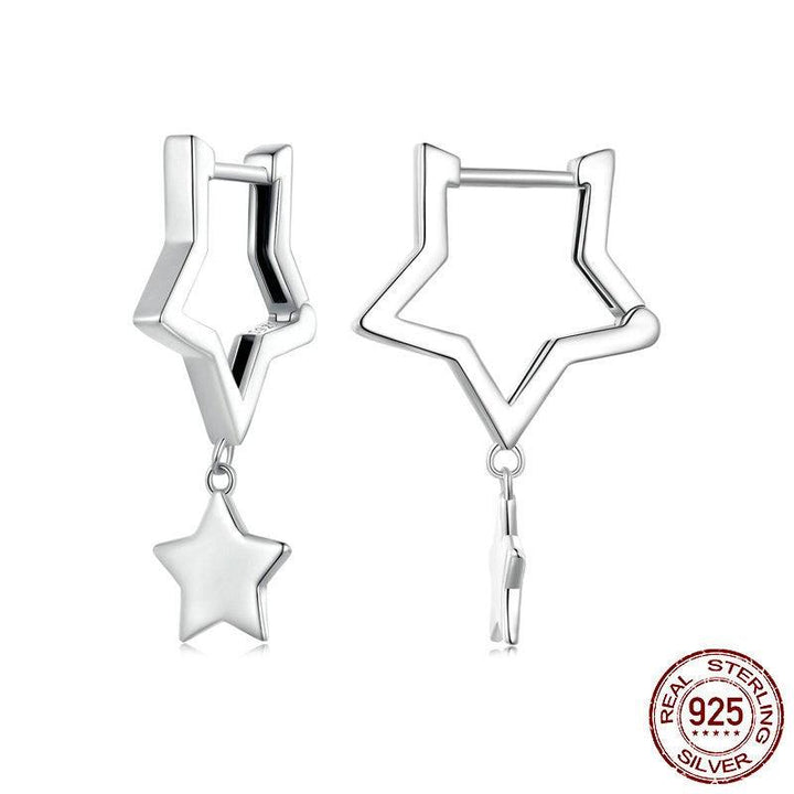 S925 Sterling Silver Five-pointed Star Ear Clip - Trendha