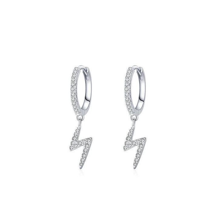 S925 Sterling Silver Heart-shaped Ear Clip Female Refined Rhinestone Love - Trendha