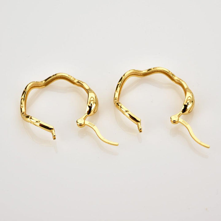S925 Sterling Silver Large Ring Snake Earrings - Trendha