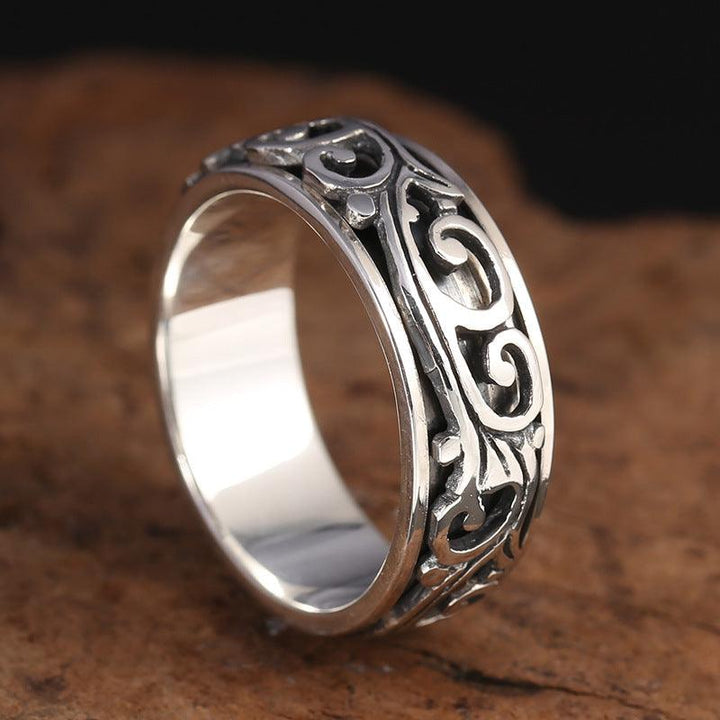 S925 Sterling Silver Ornament Ring Personality - Trendha