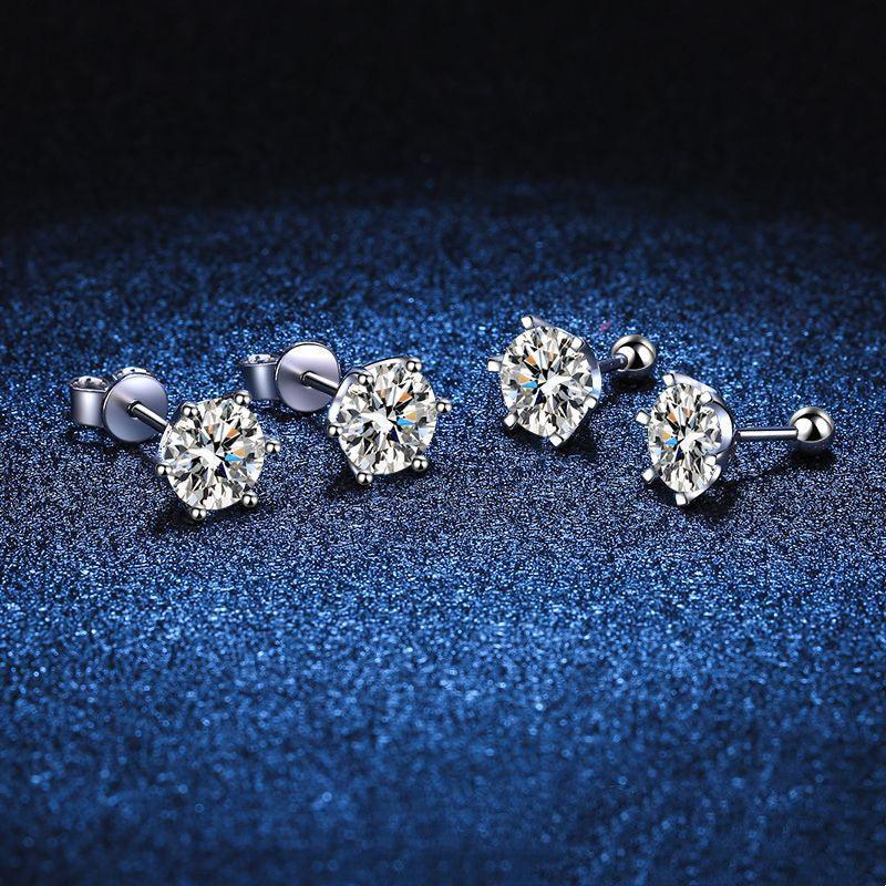 S925 Sterling Silver Six-claw Ear Nail Threaded - Trendha