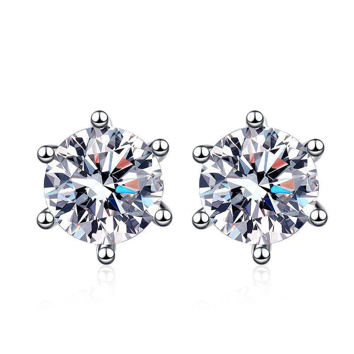 S925 Sterling Silver Six-claw Ear Nail Threaded - Trendha