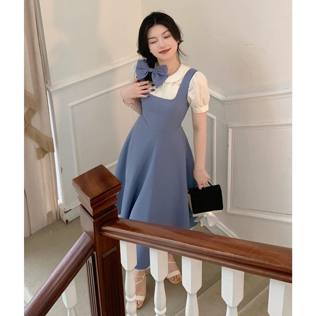 Salt Sweet Dress Fake Two-piece College Style Gentle - Trendha