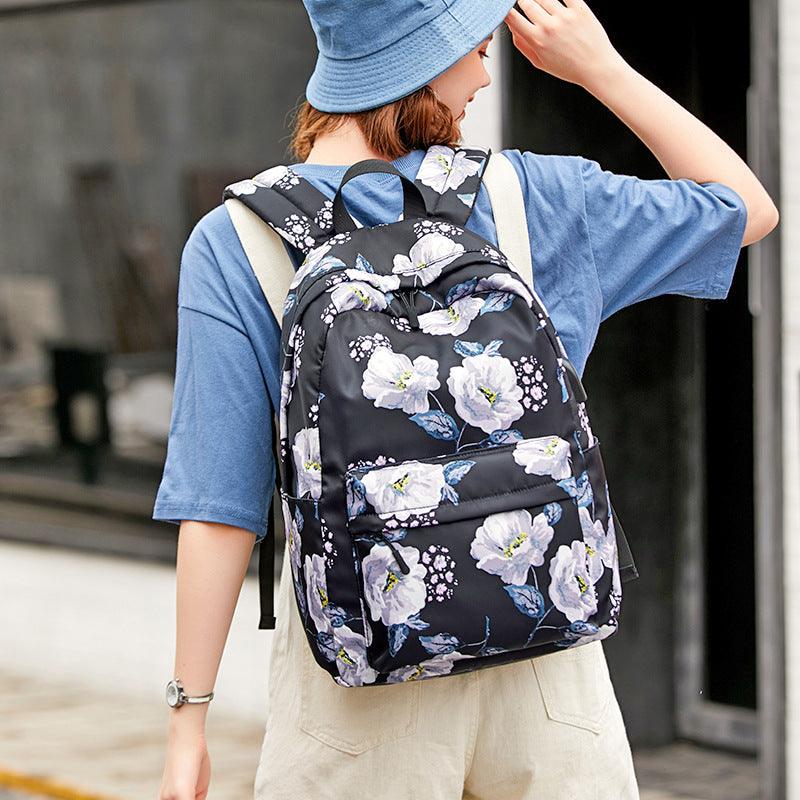 Schoolbag Outdoor Nylon Backpack For Women - Trendha