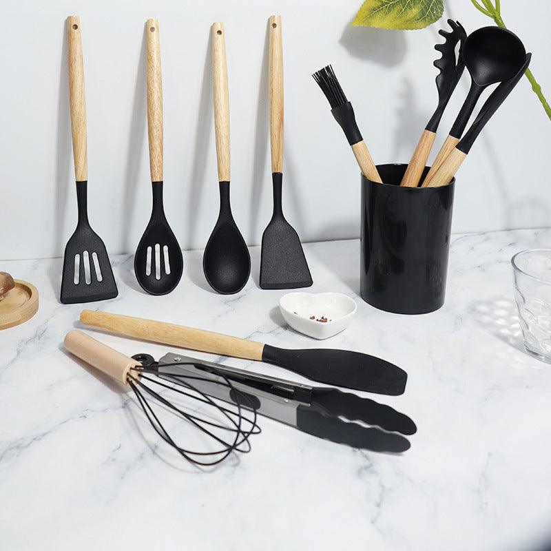 Silicone Spatula Soup Spoon Non-stick Pan High Temperature Resistant Kitchenware Suit - Trendha