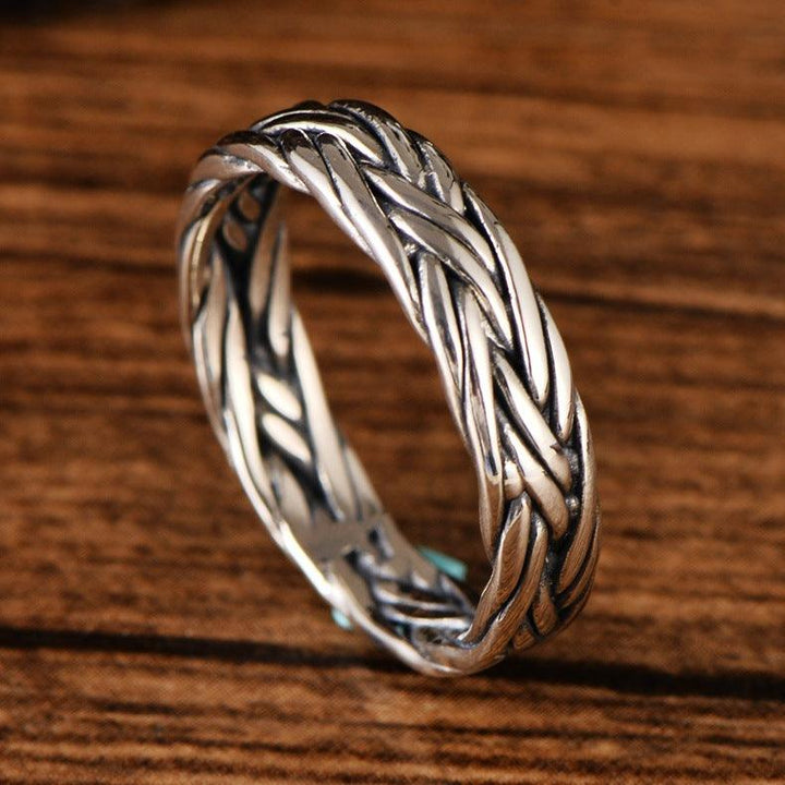 Silver Craft Double-knit Personalized Couple Ring - Trendha