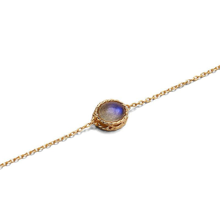 Silver Feldspar Sea Blue Treasure Bracelet - Trendha