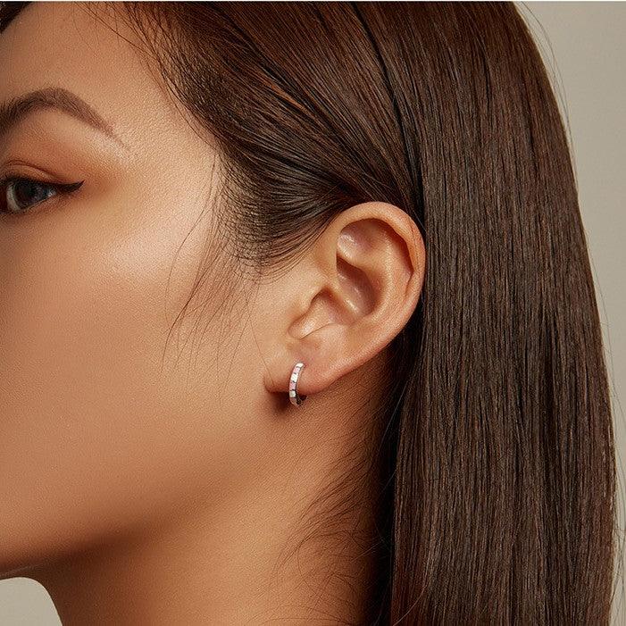 Simple And Stylish Platinum Plated Earrings - Trendha