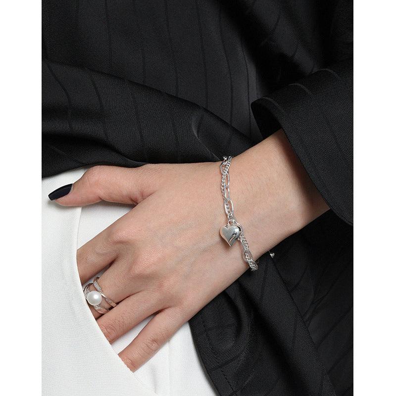 Simple And Versatile Love Bracelet Double Layer Chain - Trendha