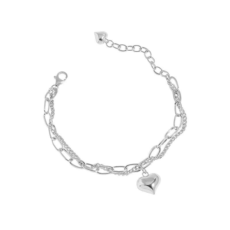 Simple And Versatile Love Bracelet Double Layer Chain - Trendha