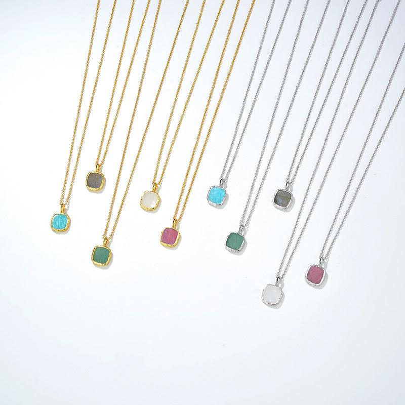 Simple Natural Tianhe Stone Moonlight Necklace - Trendha