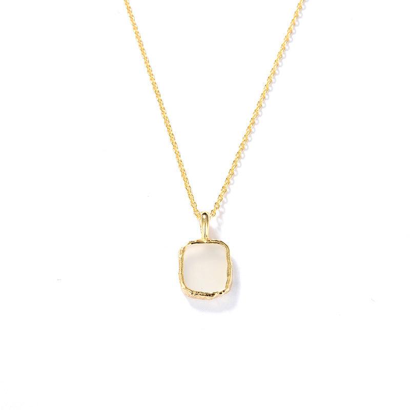 Simple Natural Tianhe Stone Moonlight Necklace - Trendha