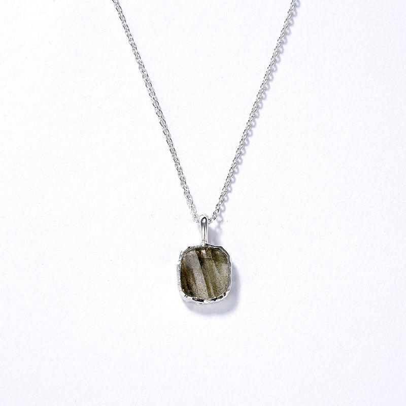 Simple Natural Tianhe Stone Moonlight Necklace - Trendha