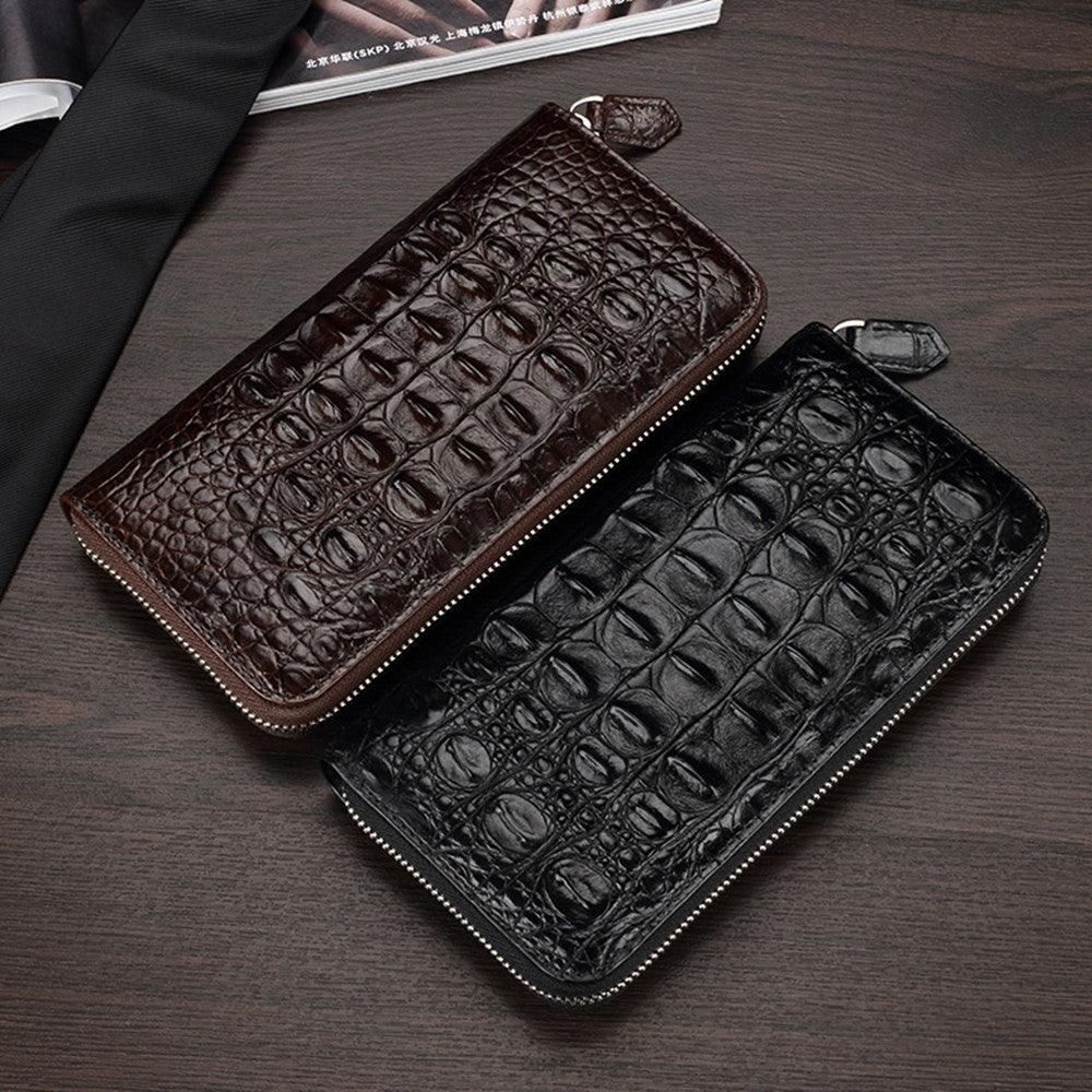 Skin Bone Leather Wallet Men's Long Hand - Trendha