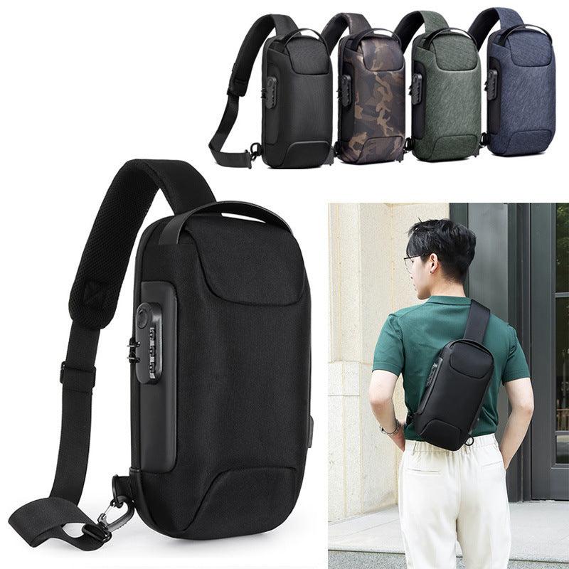 Sling Bag, Waterproof Men's Chest Bag Shoulder Bags Crossbody Sling Backpack For Men - Trendha