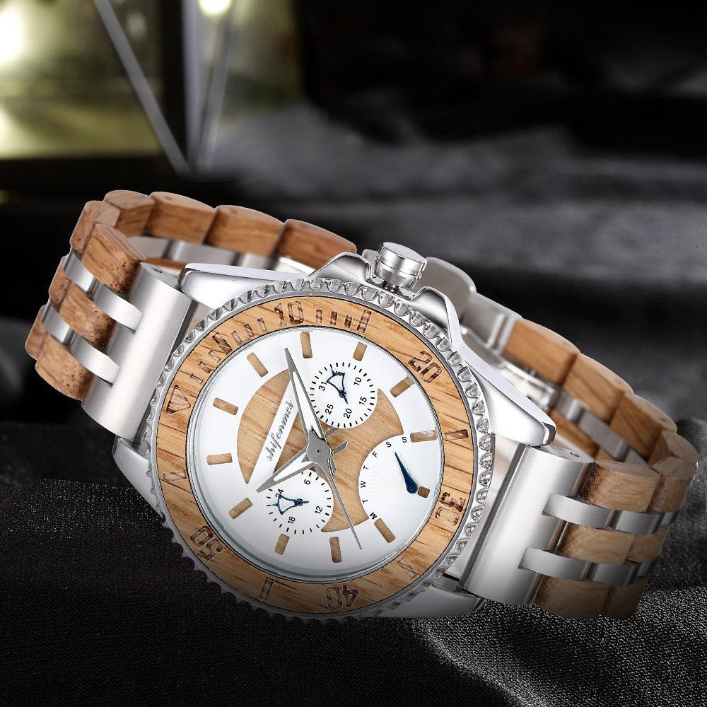 Sports Men's Watch Wood Suit Mechanical Feeling - Trendha