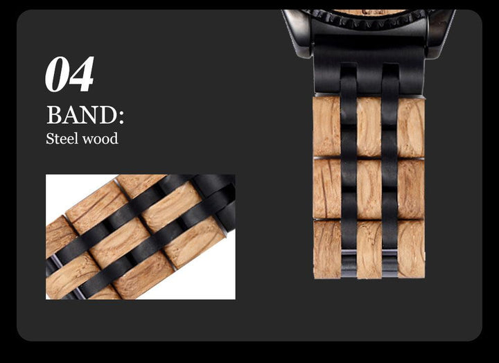 Sports Men's Watch Wood Suit Mechanical Feeling - Trendha