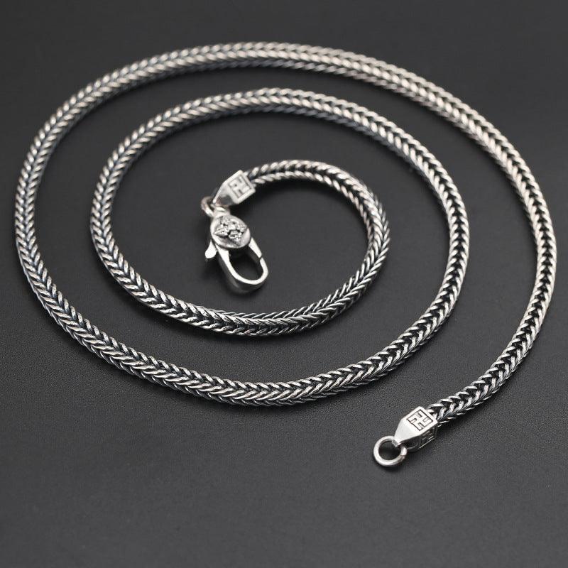 Sterling Silver Jewelry Thai Silver Diamond Pestle Necklace - Trendha