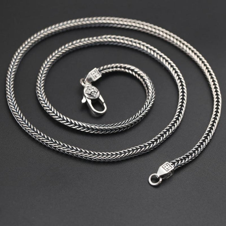 Sterling Silver Jewelry Thai Silver Diamond Pestle Necklace - Trendha