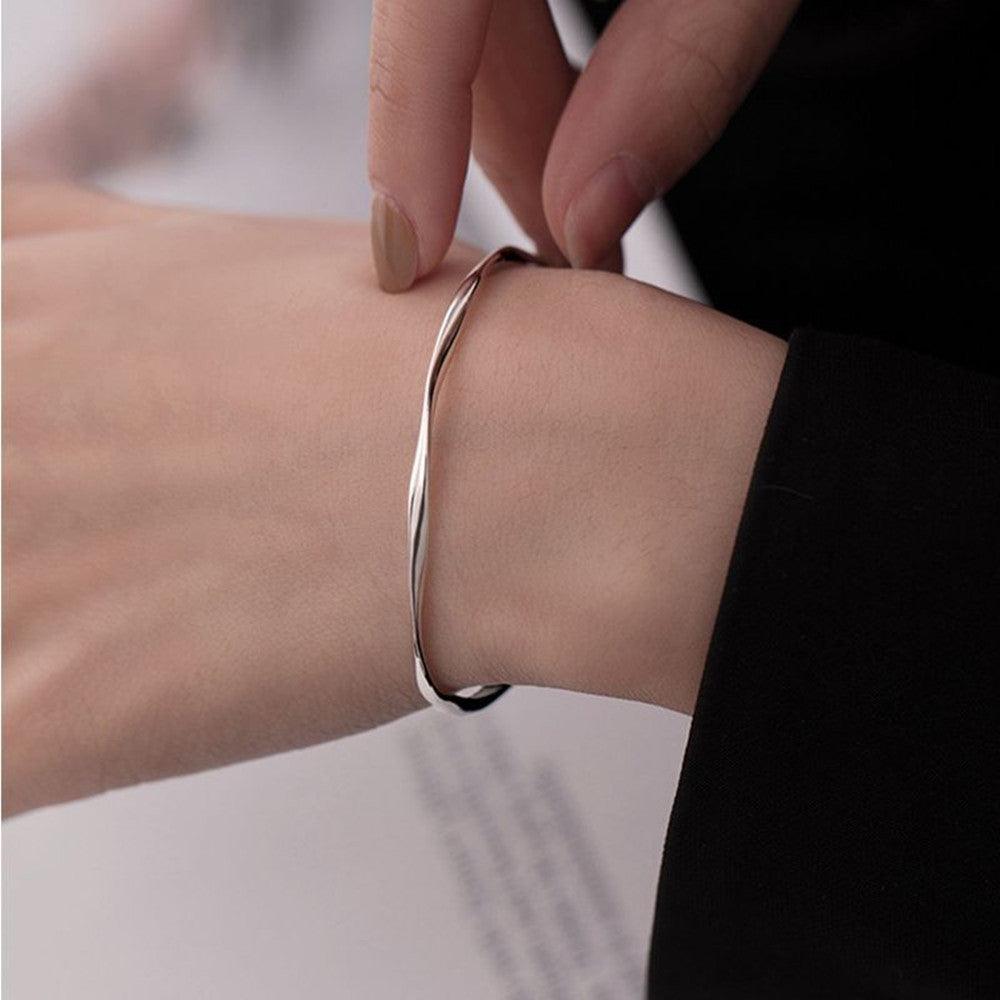 Sterling Silver Mobius Ring Bracelet Fashionable And High Level