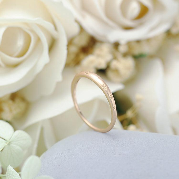 Sterling Silver Plated 14K Gold Star Gold Ring - Trendha