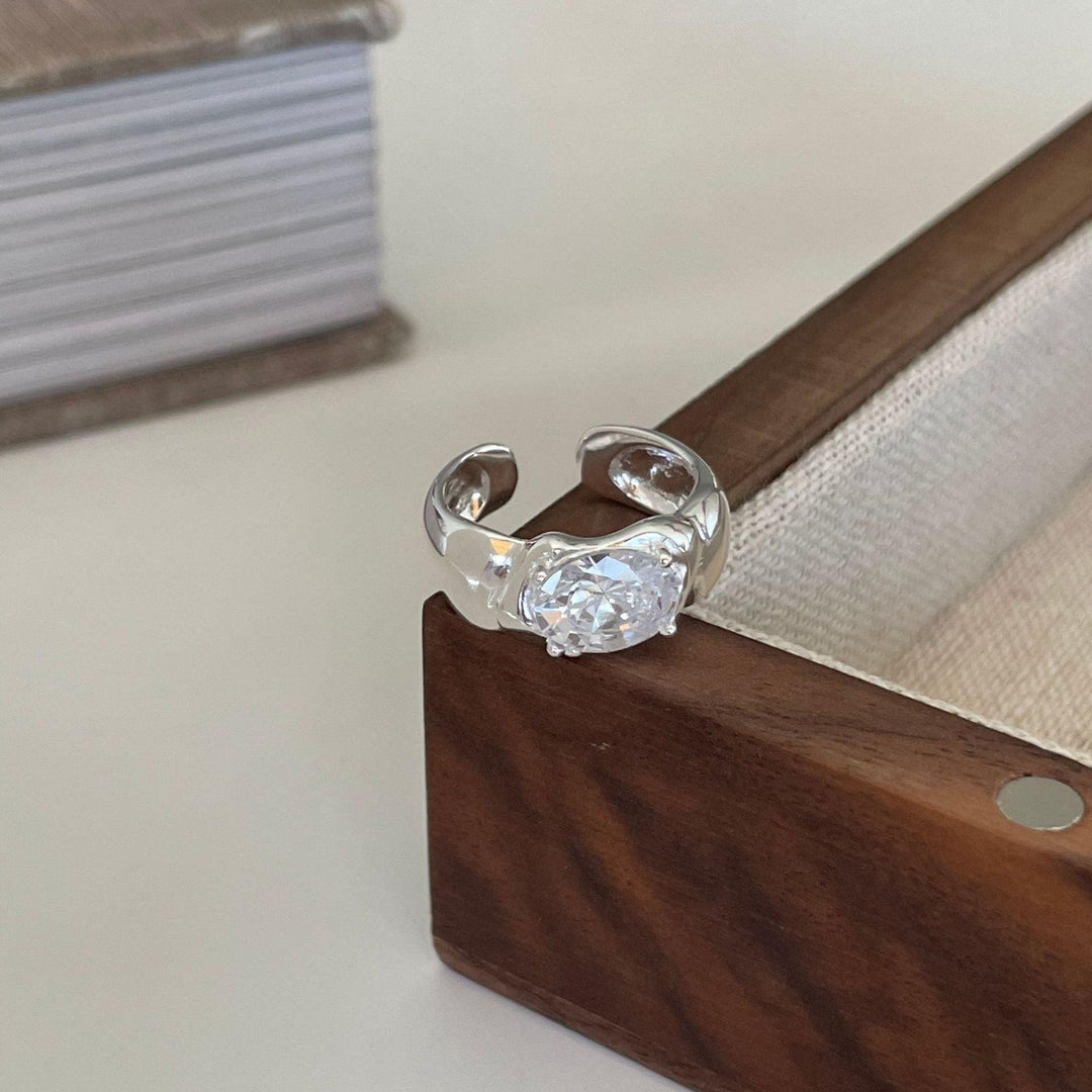 Sterling Silver Ring Niche Design Sense Abnormal Shape - Trendha
