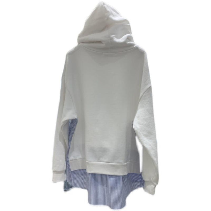 Stitching Fake Two Pieces Hooded Casual - Trendha